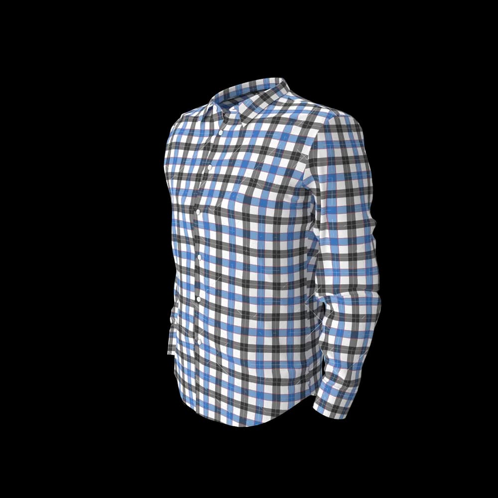 Blue & Black Check Shirt view 2