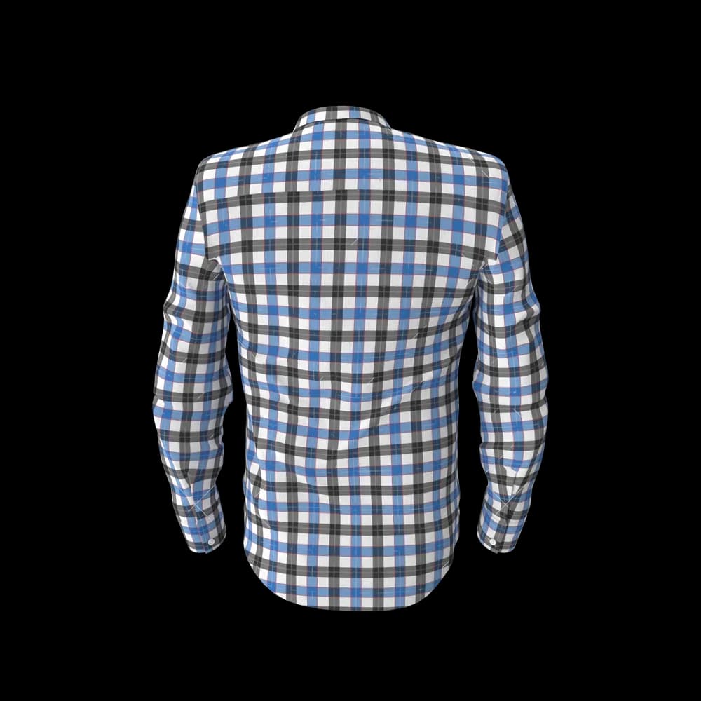 Blue & Black Check Shirt view 3