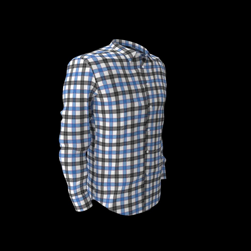 Blue & Black Check Shirt view 4