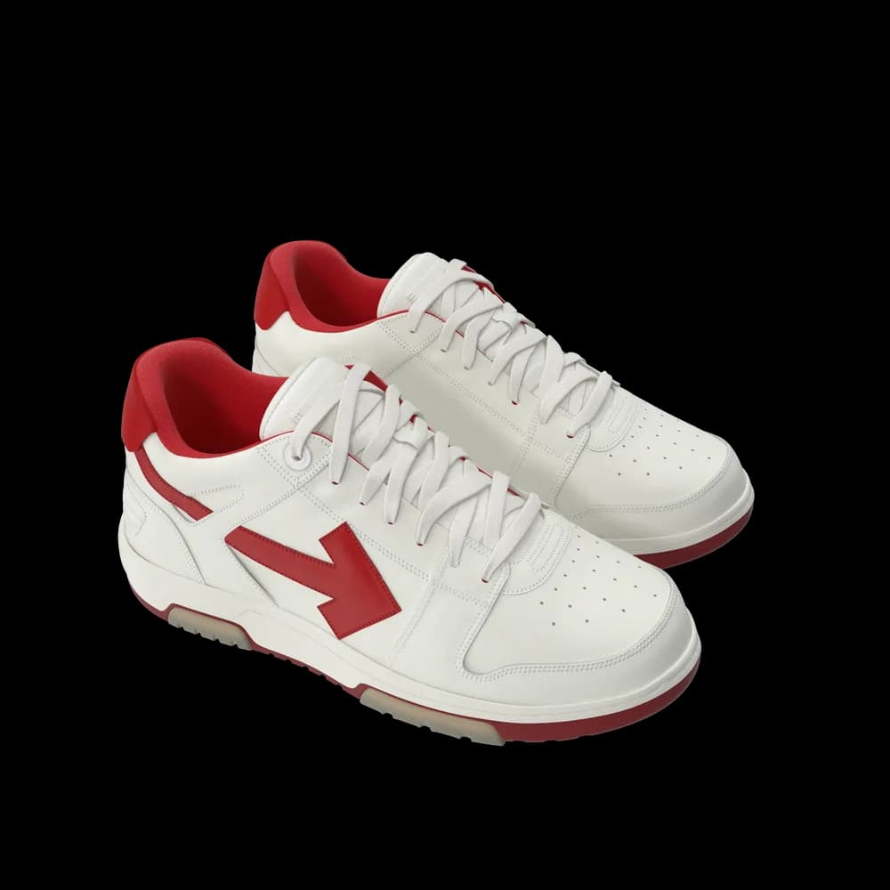 Sports Sneakers Off White & Red view 2