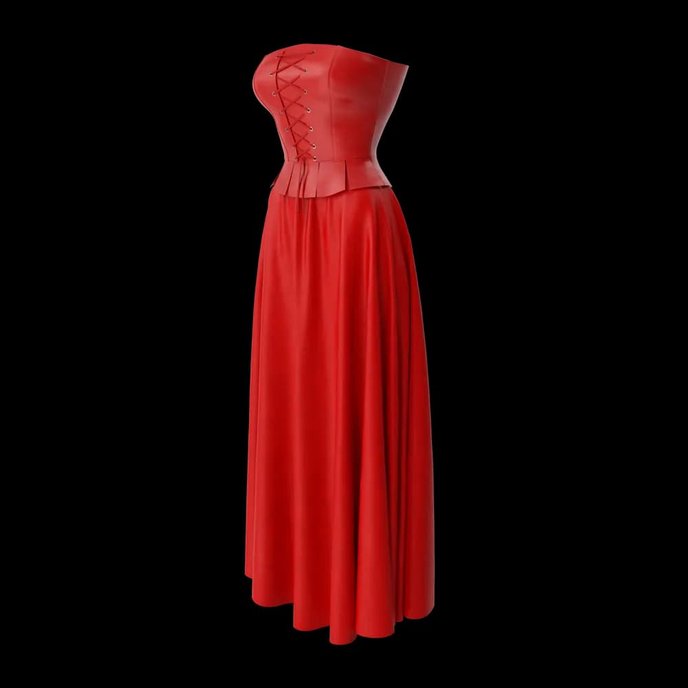 Corset Leather With Skirt view 2