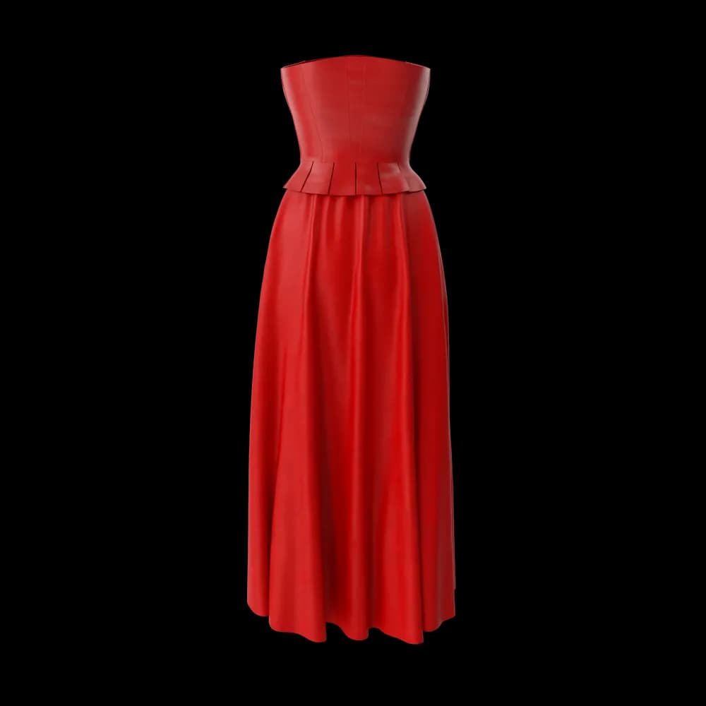 Corset Leather With Skirt view 3