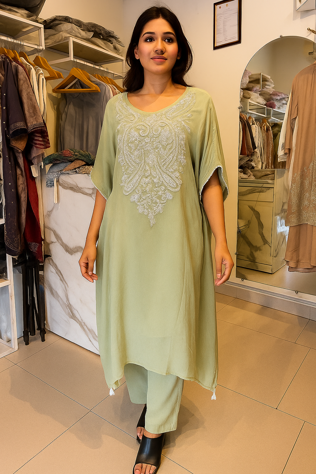 Sage Green Kaftan