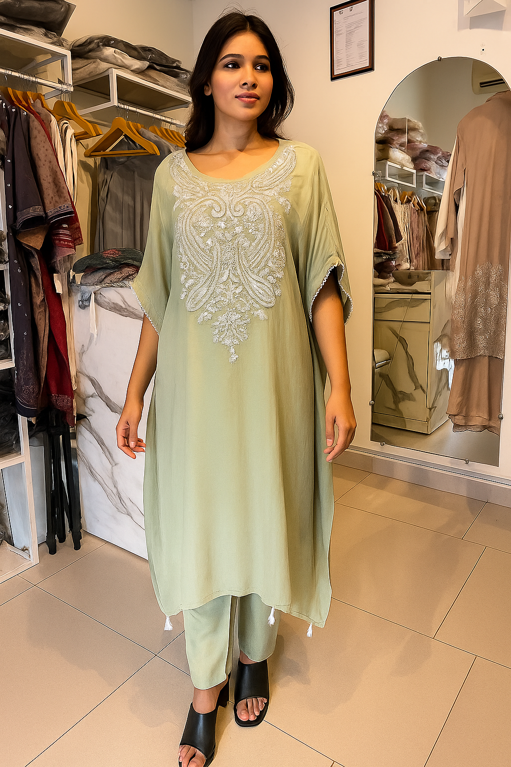 Sage Green Kaftan
