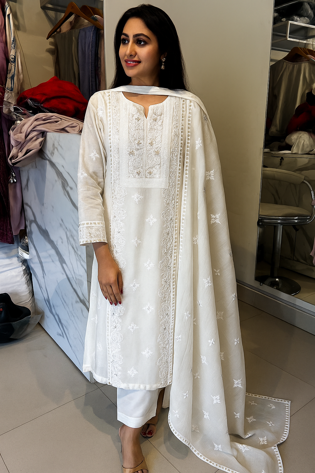 Mul Chanderi Set