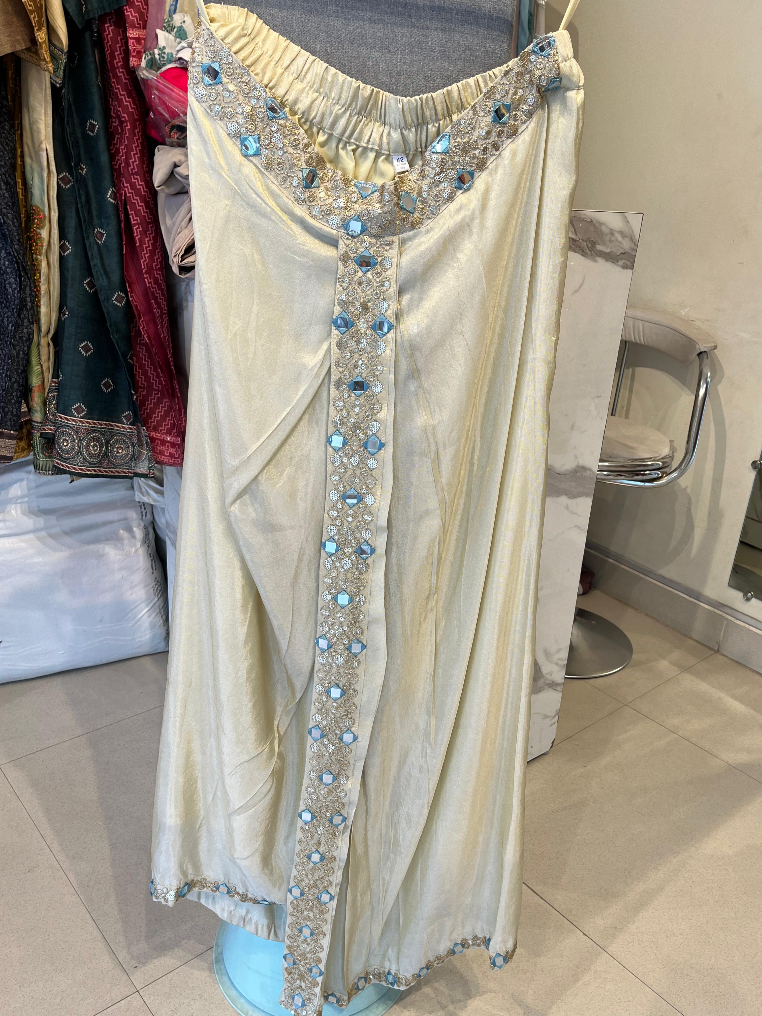 Indo Western Mirror Work