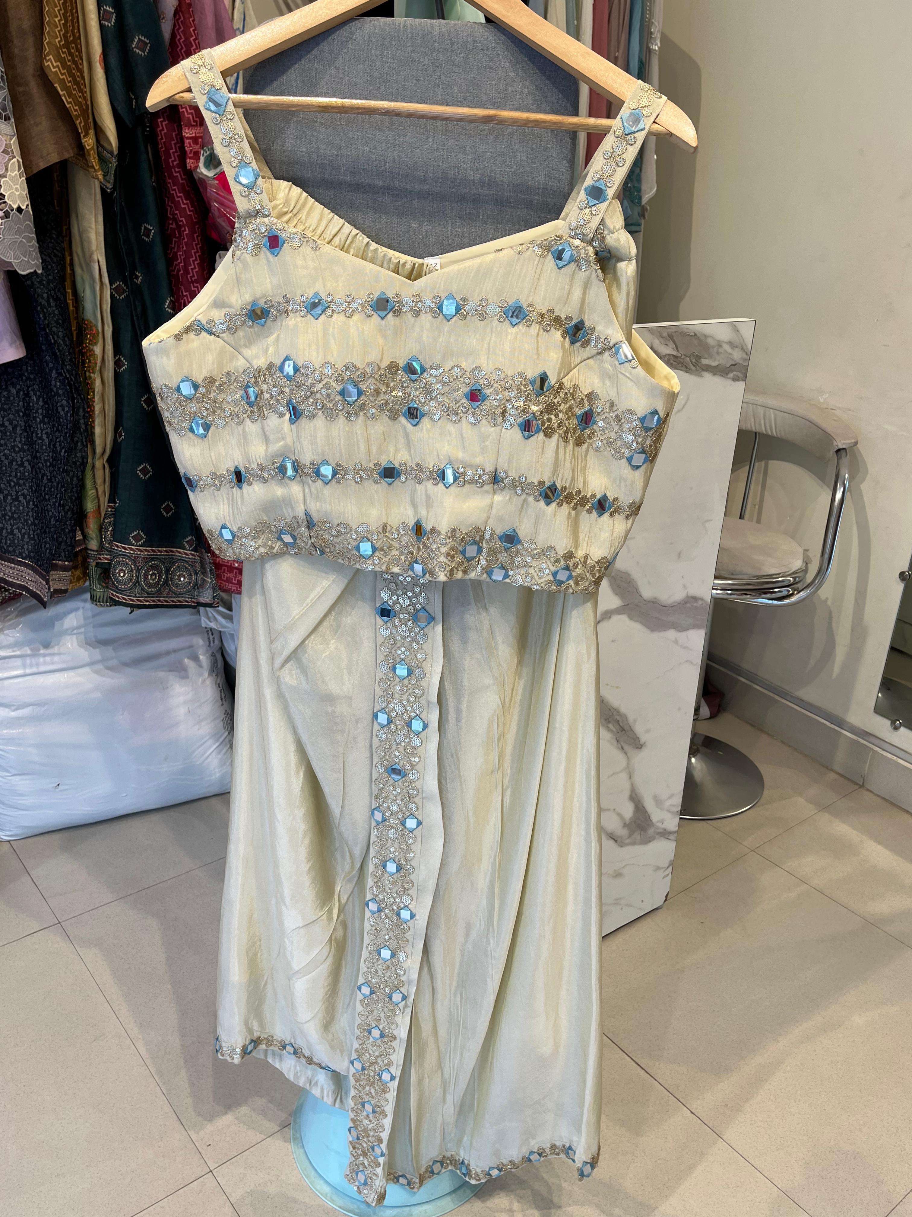 Indo Western Mirror Work